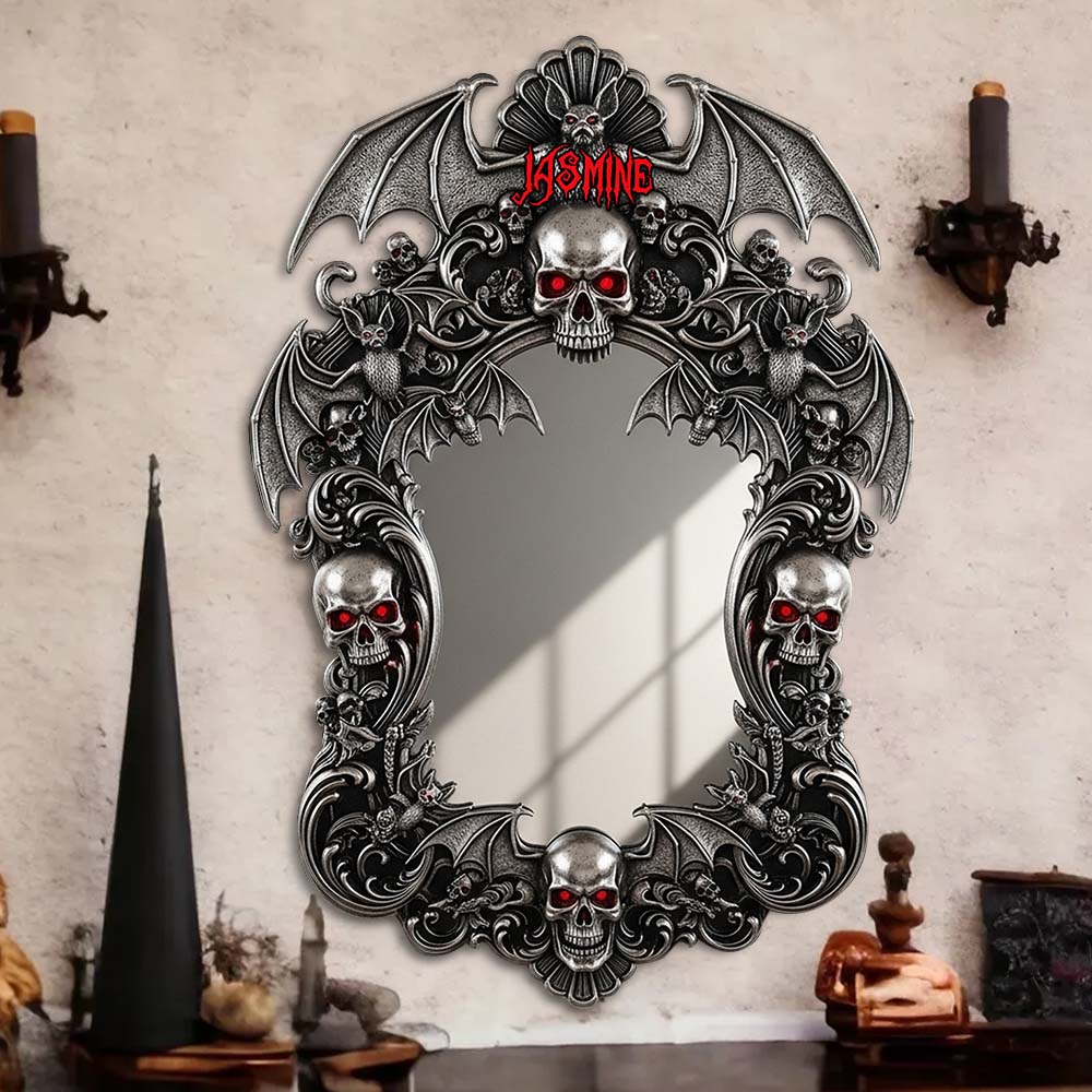 Spooky Skull - Personalized Skull Wall Hanging Mirror