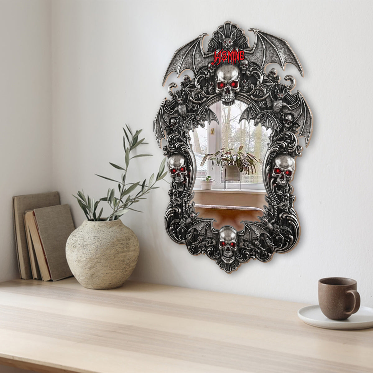 Spooky Skull - Personalized Skull Wall Hanging Mirror