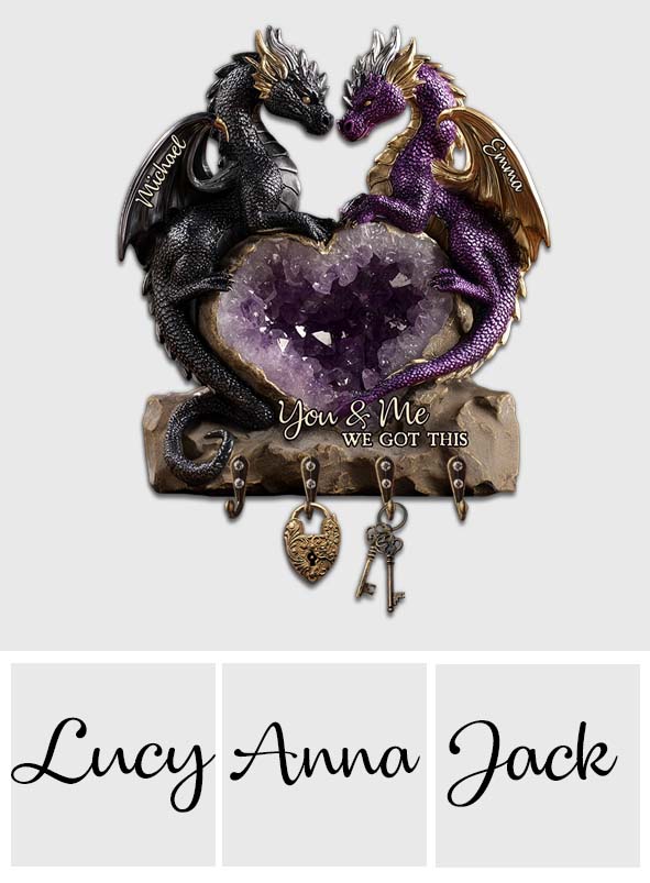 Du und ich, wir schaffen das – Personalisierter Drachen-Hängeständer in individueller Form