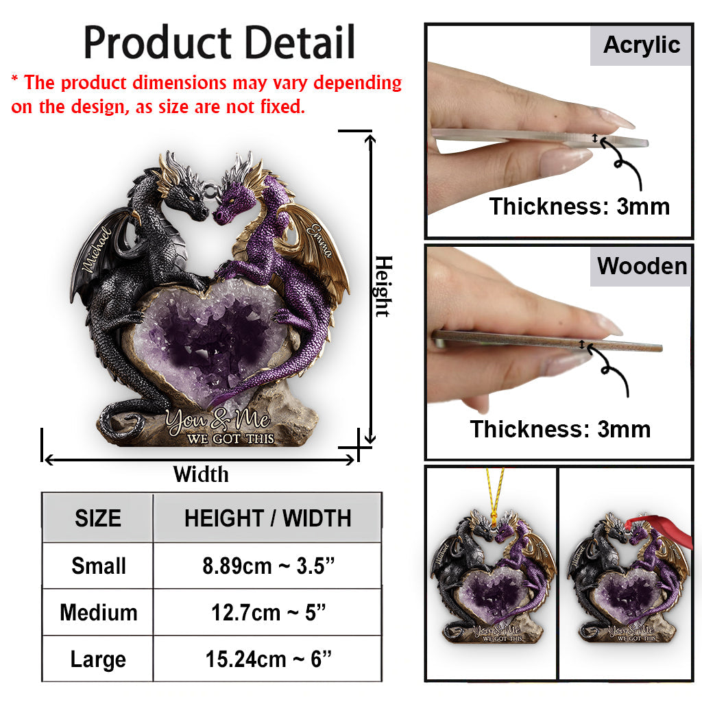 You & Me We Got This - Personalized Dragon Ornament