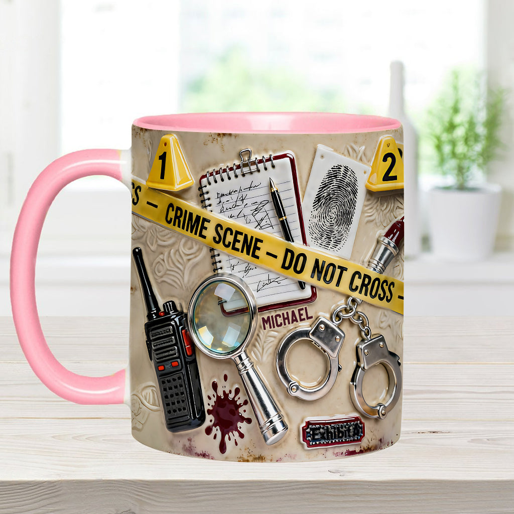 Tasse für True-Crime-Fans – Personalisierte Tasse und Untersetzer mit True-Crime-Motiv