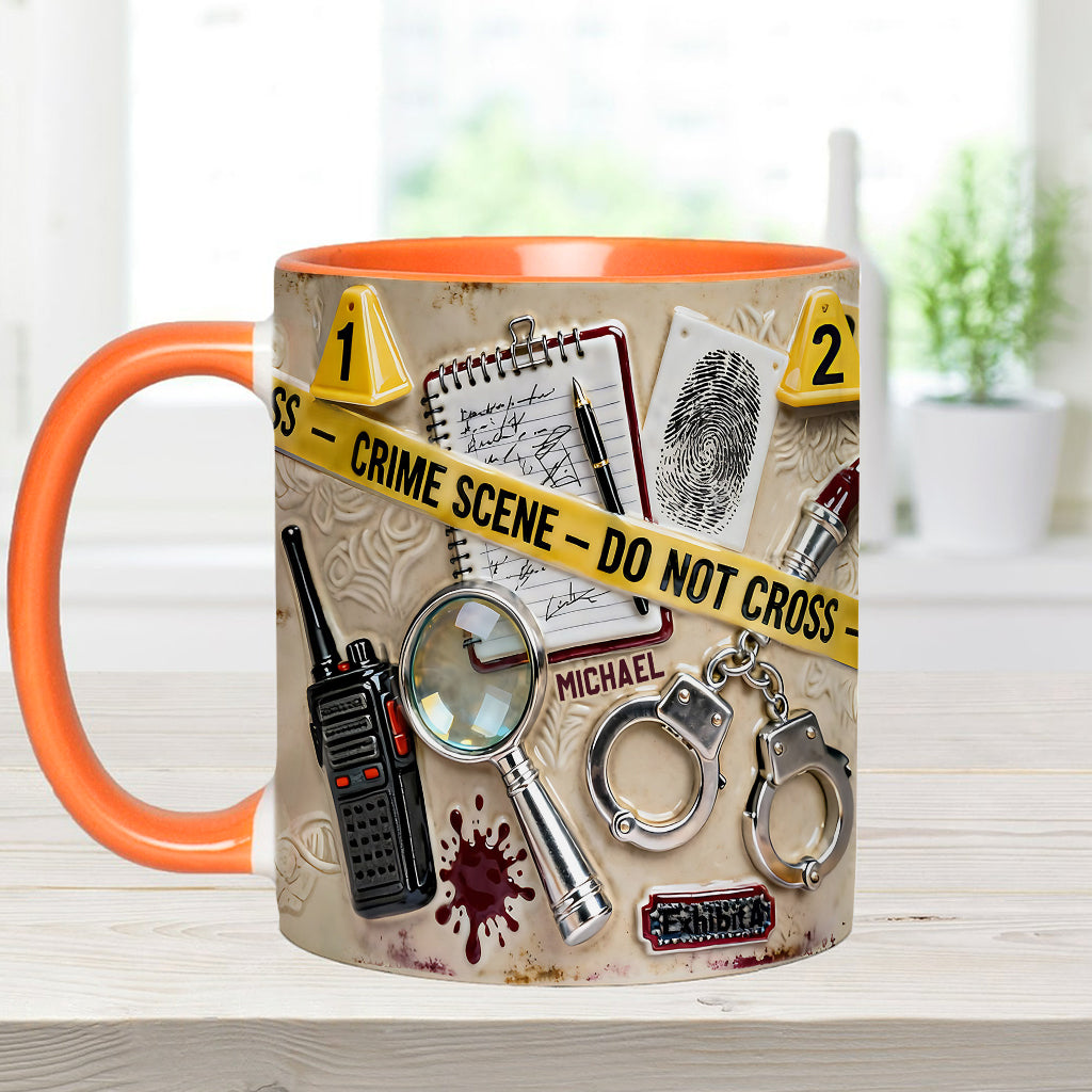 Tasse für True-Crime-Fans – Personalisierte Tasse und Untersetzer mit True-Crime-Motiv