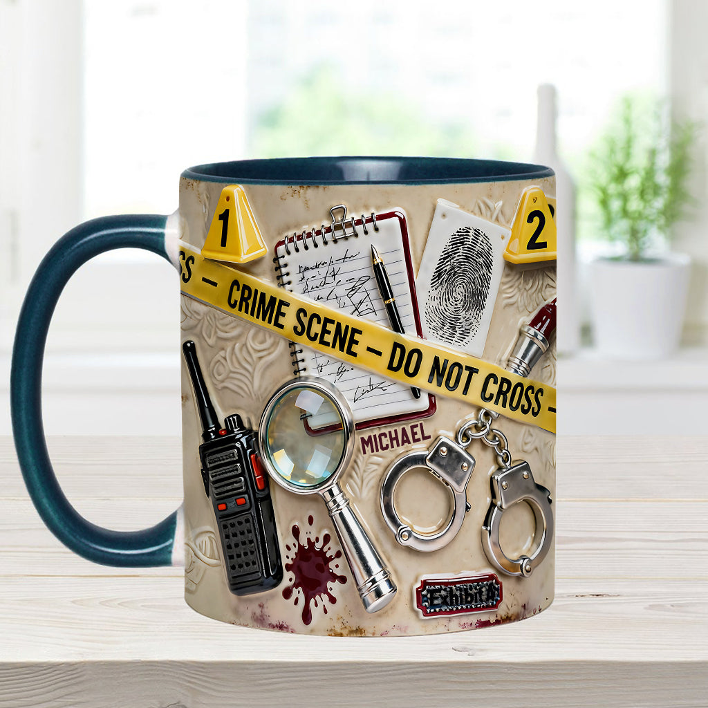 Tasse für True-Crime-Fans – Personalisierte Tasse und Untersetzer mit True-Crime-Motiv