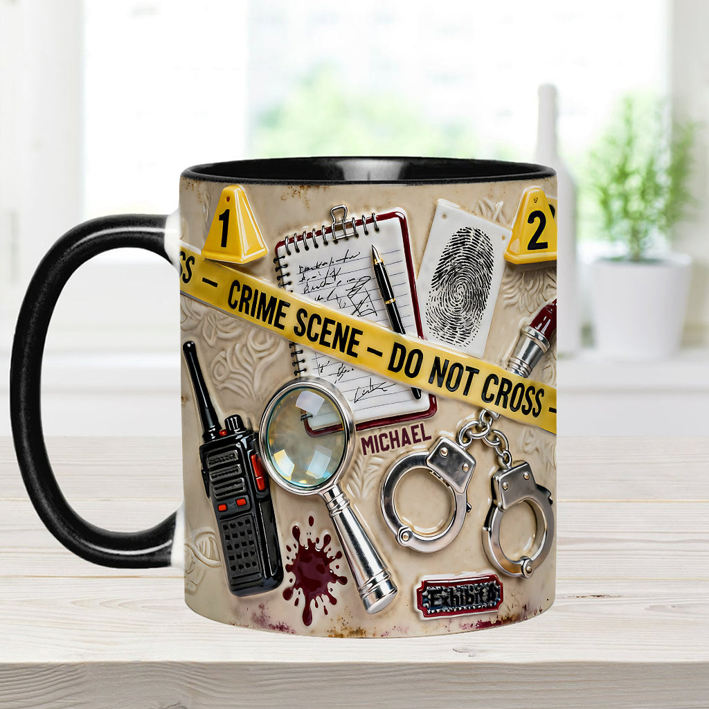 Tasse für True-Crime-Fans – Personalisierte Tasse und Untersetzer mit True-Crime-Motiv