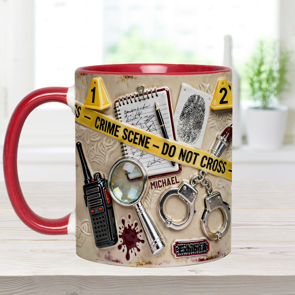 Tasse für True-Crime-Fans – Personalisierte Tasse und Untersetzer mit True-Crime-Motiv