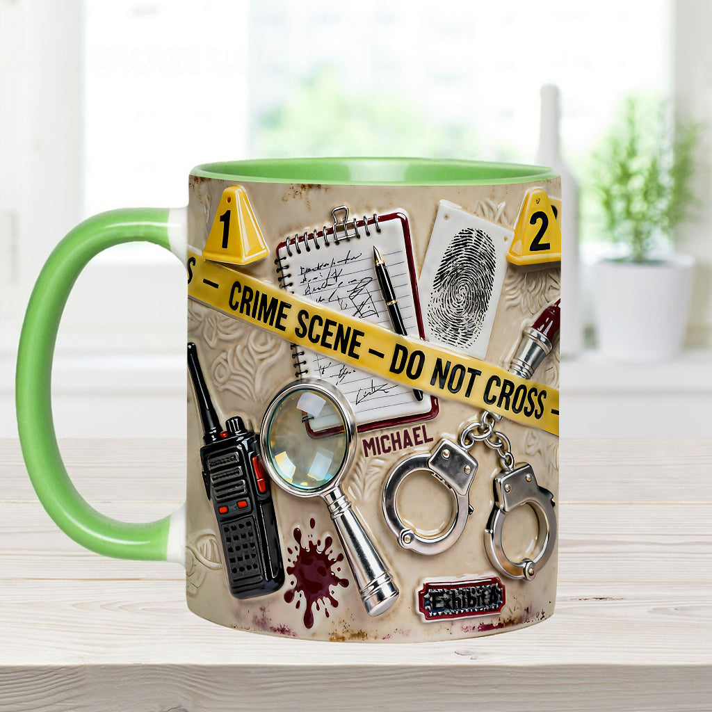 Tasse für True-Crime-Fans – Personalisierte Tasse und Untersetzer mit True-Crime-Motiv