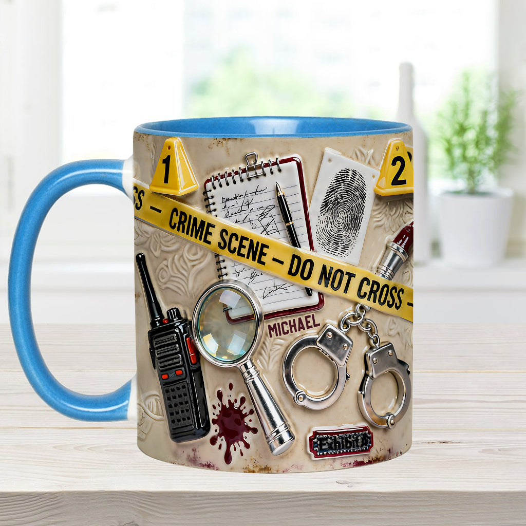 Tasse für True-Crime-Fans – Personalisierte Tasse und Untersetzer mit True-Crime-Motiv