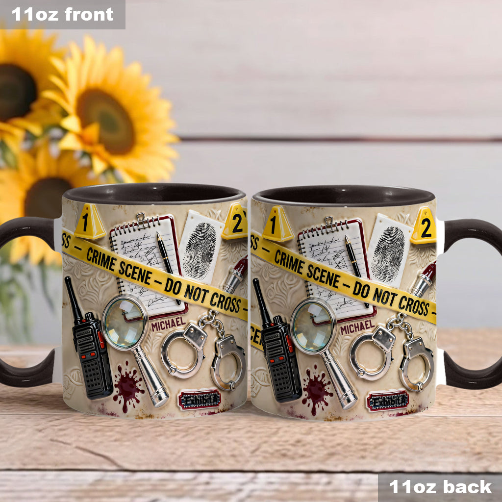 Tasse für True-Crime-Fans – Personalisierte Tasse und Untersetzer mit True-Crime-Motiv