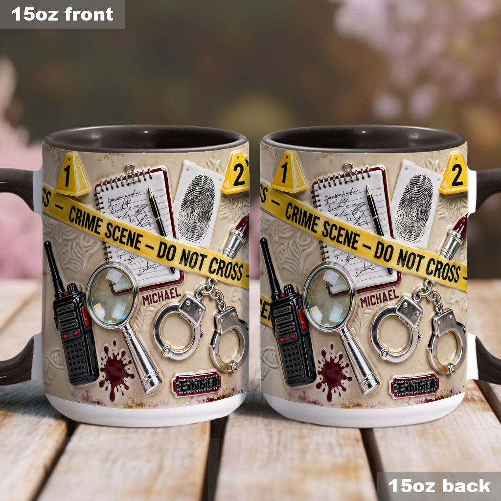 Tasse für True-Crime-Fans – Personalisierte Tasse und Untersetzer mit True-Crime-Motiv