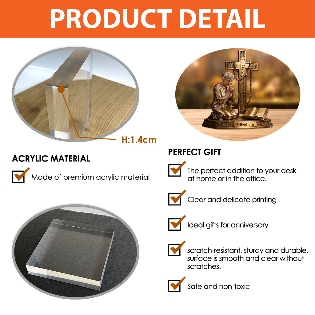 Faith - Personalized Christian Custom Shaped Acrylic Plaque