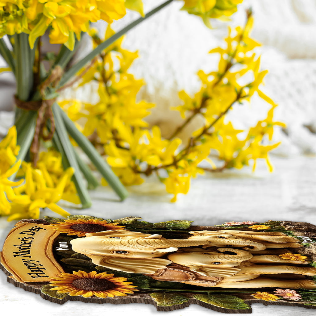 Alles Gute zum Muttertag – Personalisierte, einlagige, große, freistehende Muttertags-Deko