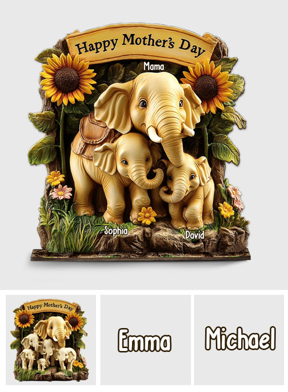 Alles Gute zum Muttertag – Personalisierte, einlagige, große, freistehende Muttertags-Deko