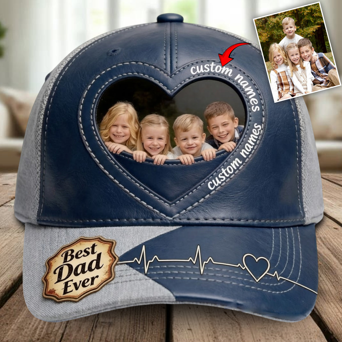 Custom From Any Photo - Personalized Father Classic Cap