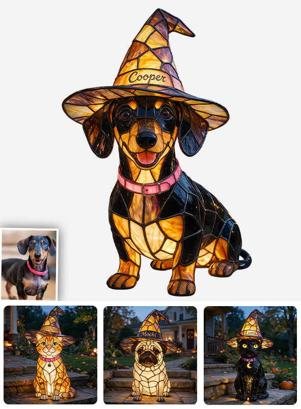 Magical Familiar Lamp - Personalized Dog Solar Acrylic Light