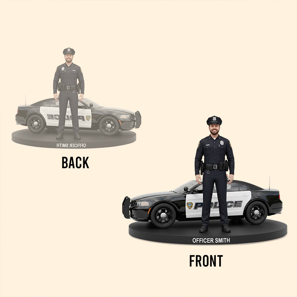 Dienen und Schützen – Personalisierte Acrylplakette in individueller Form für Polizeibeamte