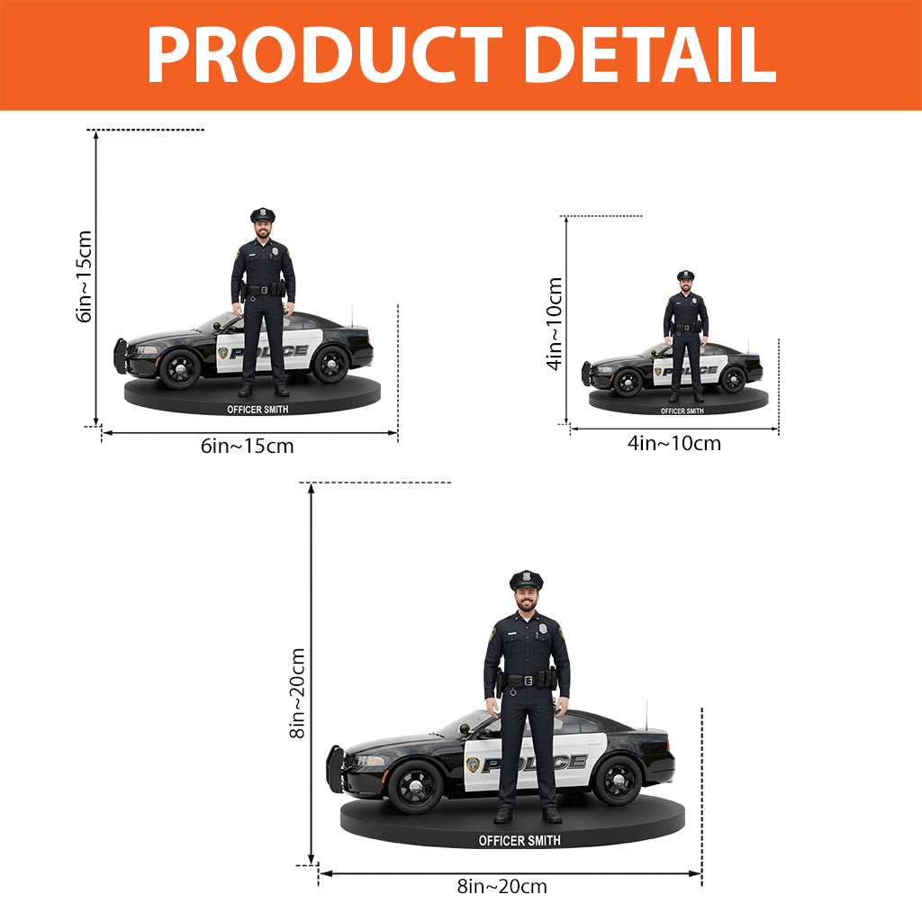 Dienen und Schützen – Personalisierte Acrylplakette in individueller Form für Polizeibeamte