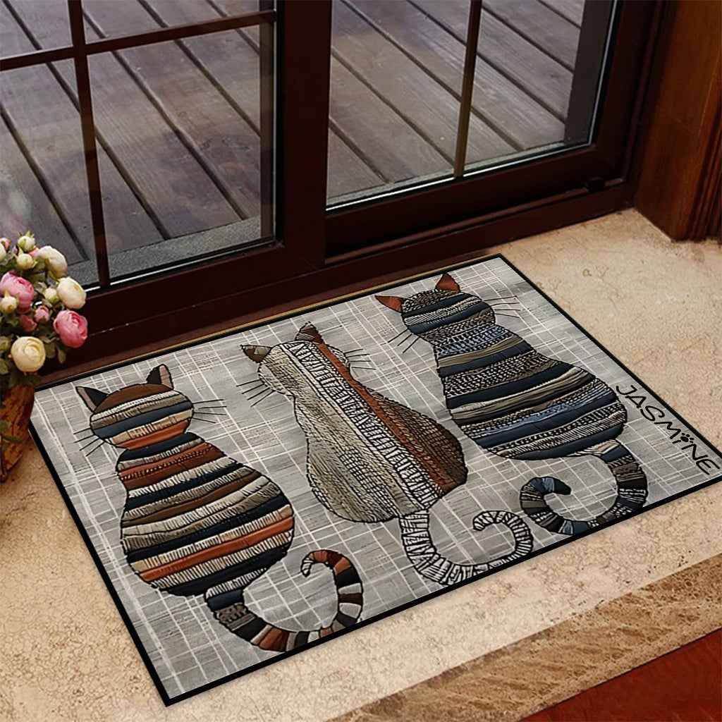 Cute Cats - Personalized Cat Doormat
