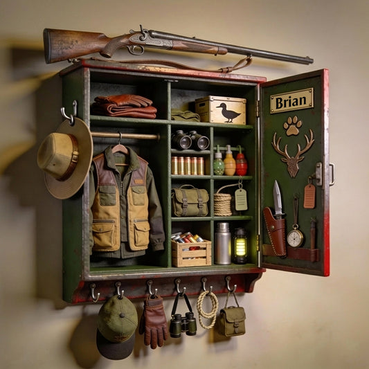 Born To Hunt - Personalized Hunting Custom Shaped Hanging Rack