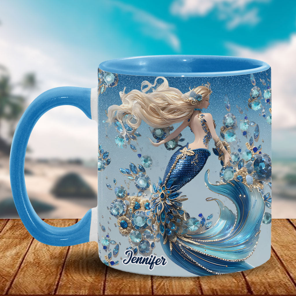 Wunderschöne Meerjungfrau – personalisierte Tasse mit Meerjungfrauen-Motiv