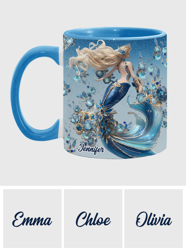 Wunderschöne Meerjungfrau – personalisierte Tasse mit Meerjungfrauen-Motiv