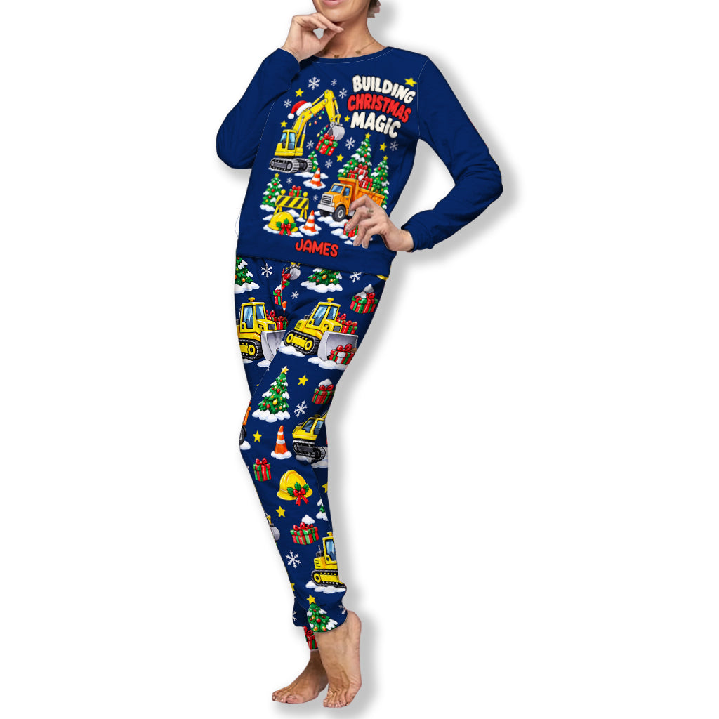 Building Christmas Magic - Personalized Kid Pajamas Set