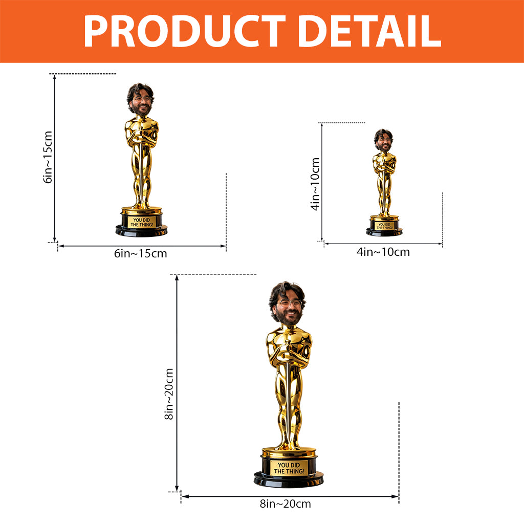 Funny Golden Trophy Award - Personalized Colleague Custom Shaped Acrylic Plaque