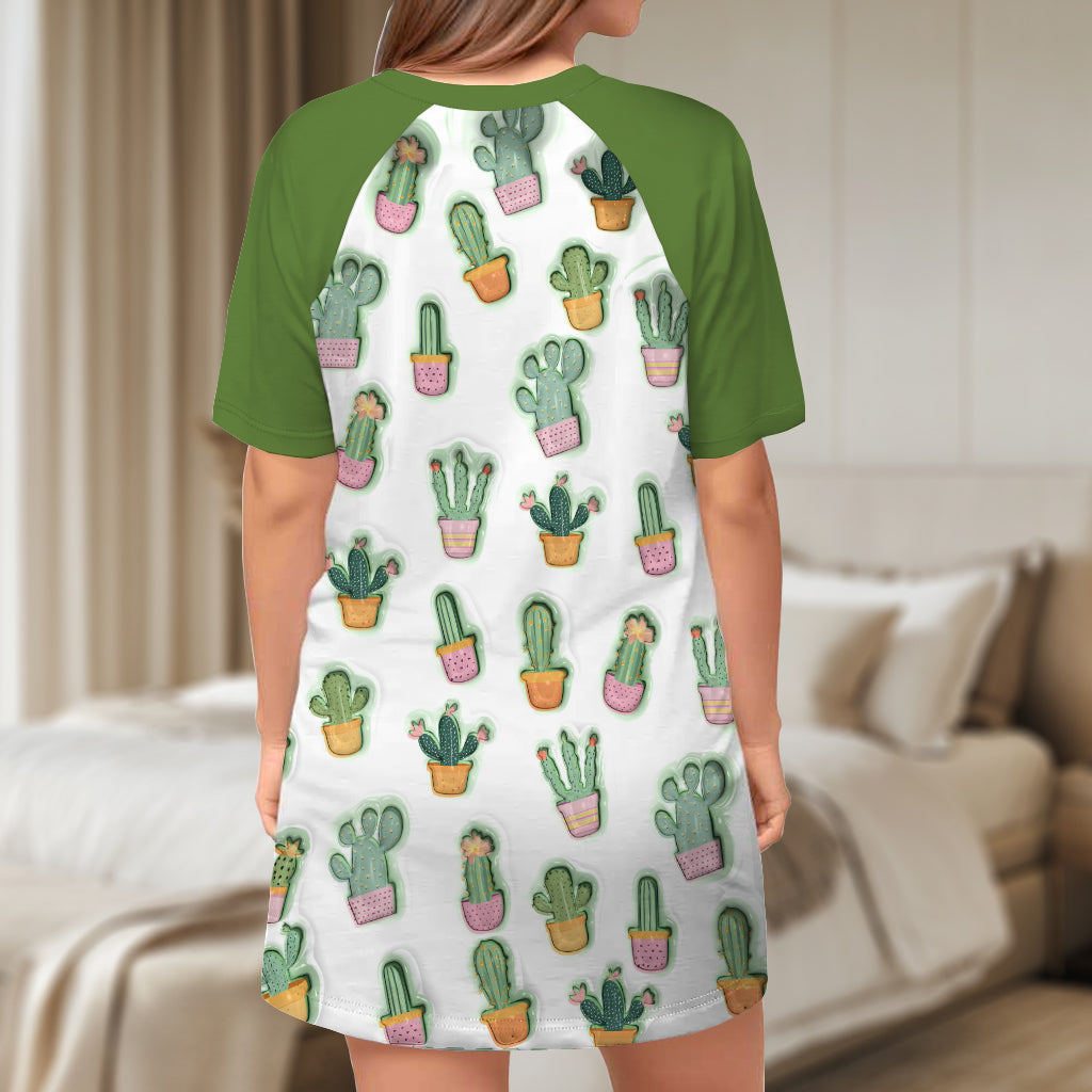 Mamas kleine Stacheln – Personalisiertes Schlafshirt-Kleid für Mütter