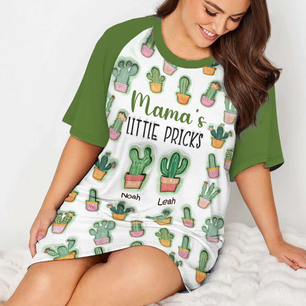 Mamas kleine Stacheln – Personalisiertes Schlafshirt-Kleid für Mütter