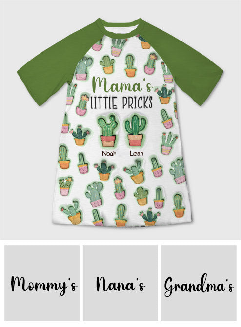 Mamas kleine Stacheln – Personalisiertes Schlafshirt-Kleid für Mütter