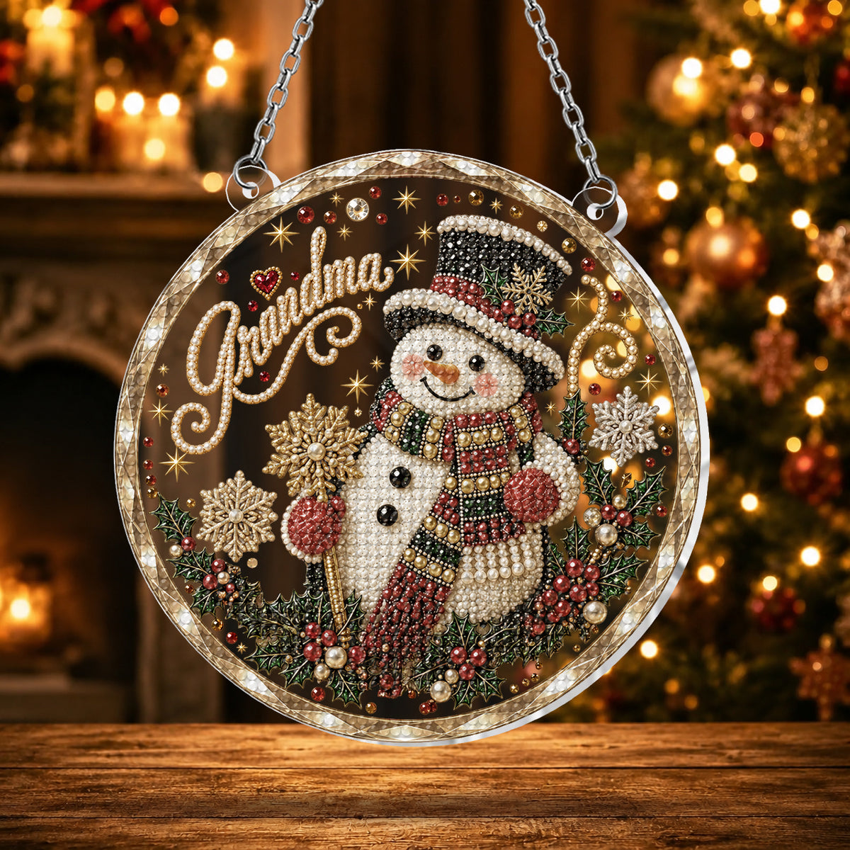 Omas Liebe - Personalisierbares Diamantmalerei Ornament Set