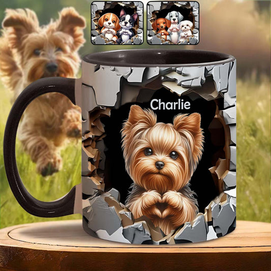 Niedliche Hunde – personalisierte Tasse mit Hundemotiv