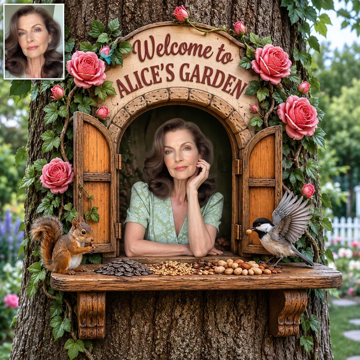 Love My Garden - Personalized Gardening Wooden Floating Shelf