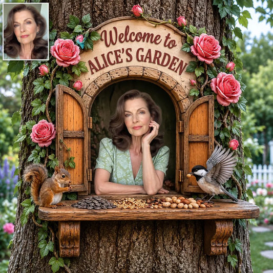 Love My Garden - Personalized Gardening Wooden Floating Shelf