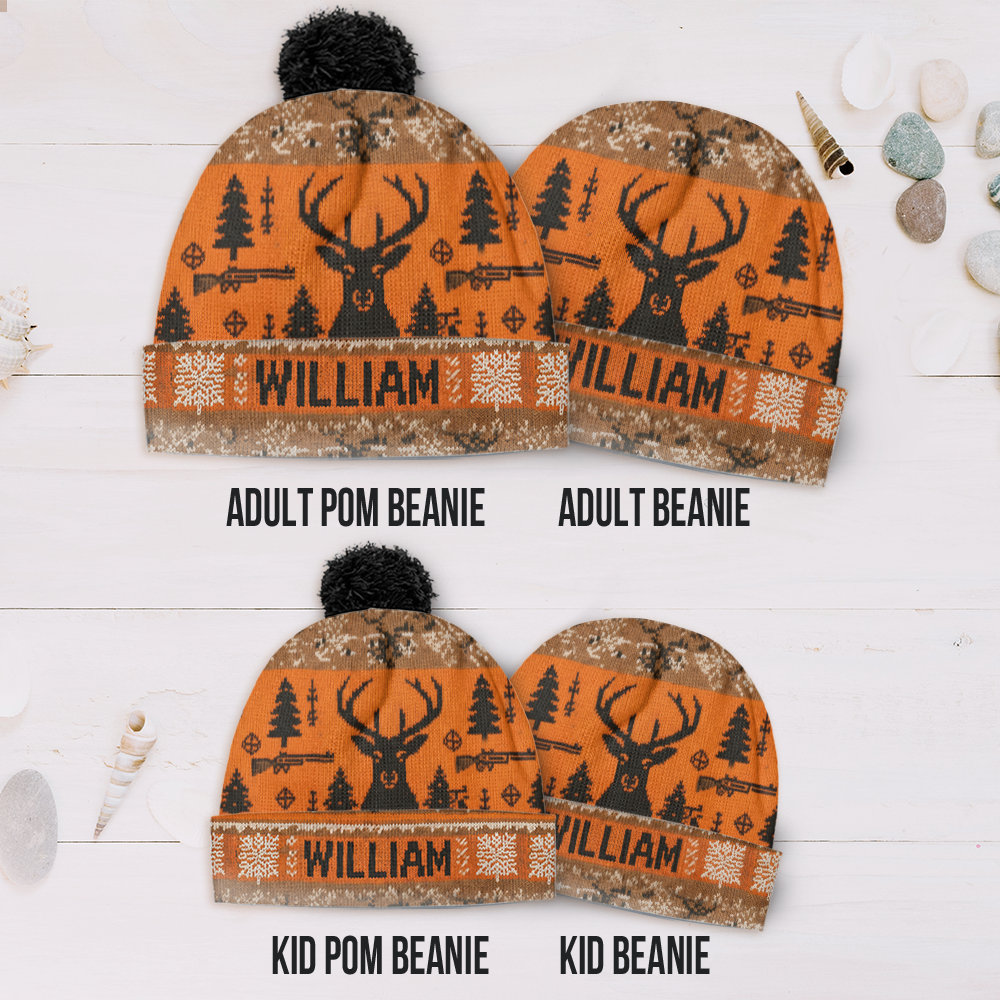 Deer Hunter - Personalized Hunting Beanie Hat