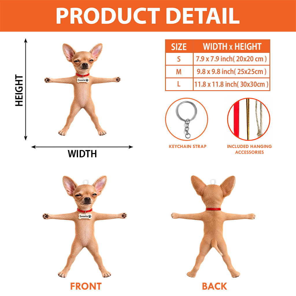 Any Funny Pet Photo - Personalized Dog Poseable Doll Ornament