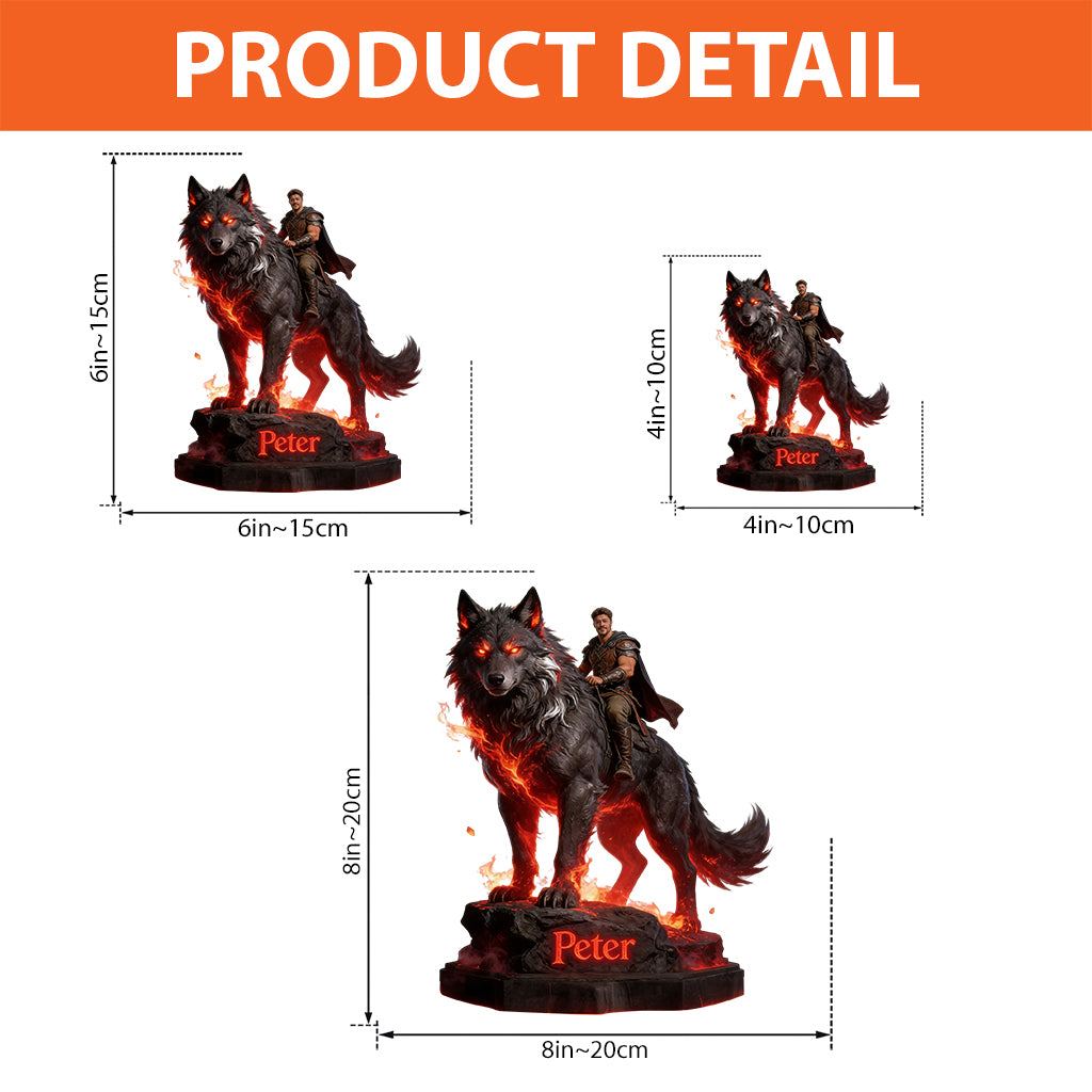 Walk With The Wolf - Personalized Wolf Custom Shaped Acrylic Plaque