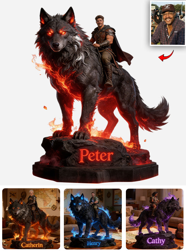 Walk With The Wolf - Personalized Wolf Custom Shaped Acrylic Plaque
