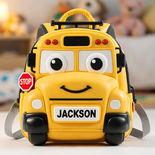 Niedlicher Rucksack - Personalisierbarer Kinder-Rucksack mit Lederpatch
