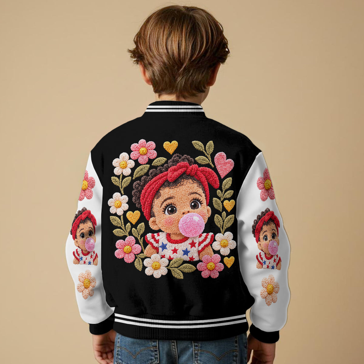 Custom Any Photo - Personalized Kid Varsity Jacket