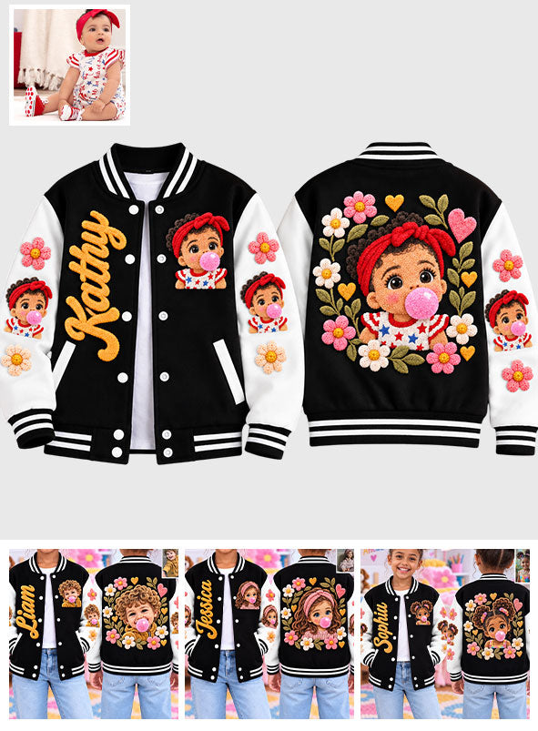 Custom Any Photo - Personalized Kid Varsity Jacket