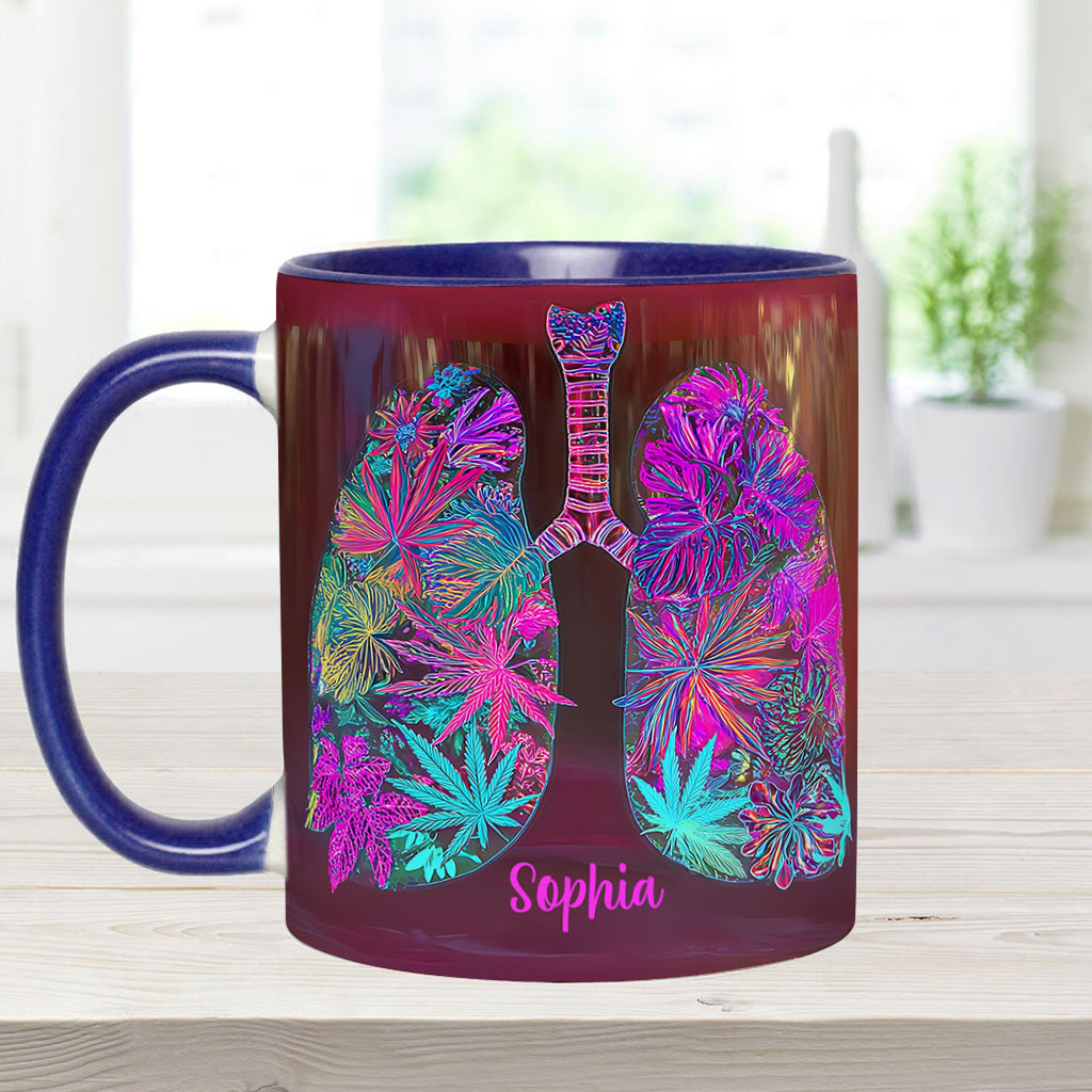 Stoner Chick Lungs - Personalisierter Weed-Akzentbecher