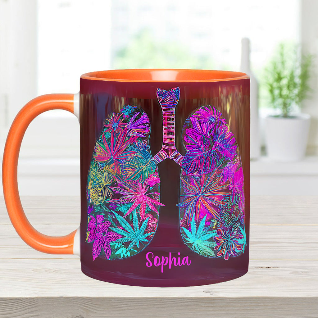 Stoner Chick Lungs - Personalisierter Weed-Akzentbecher