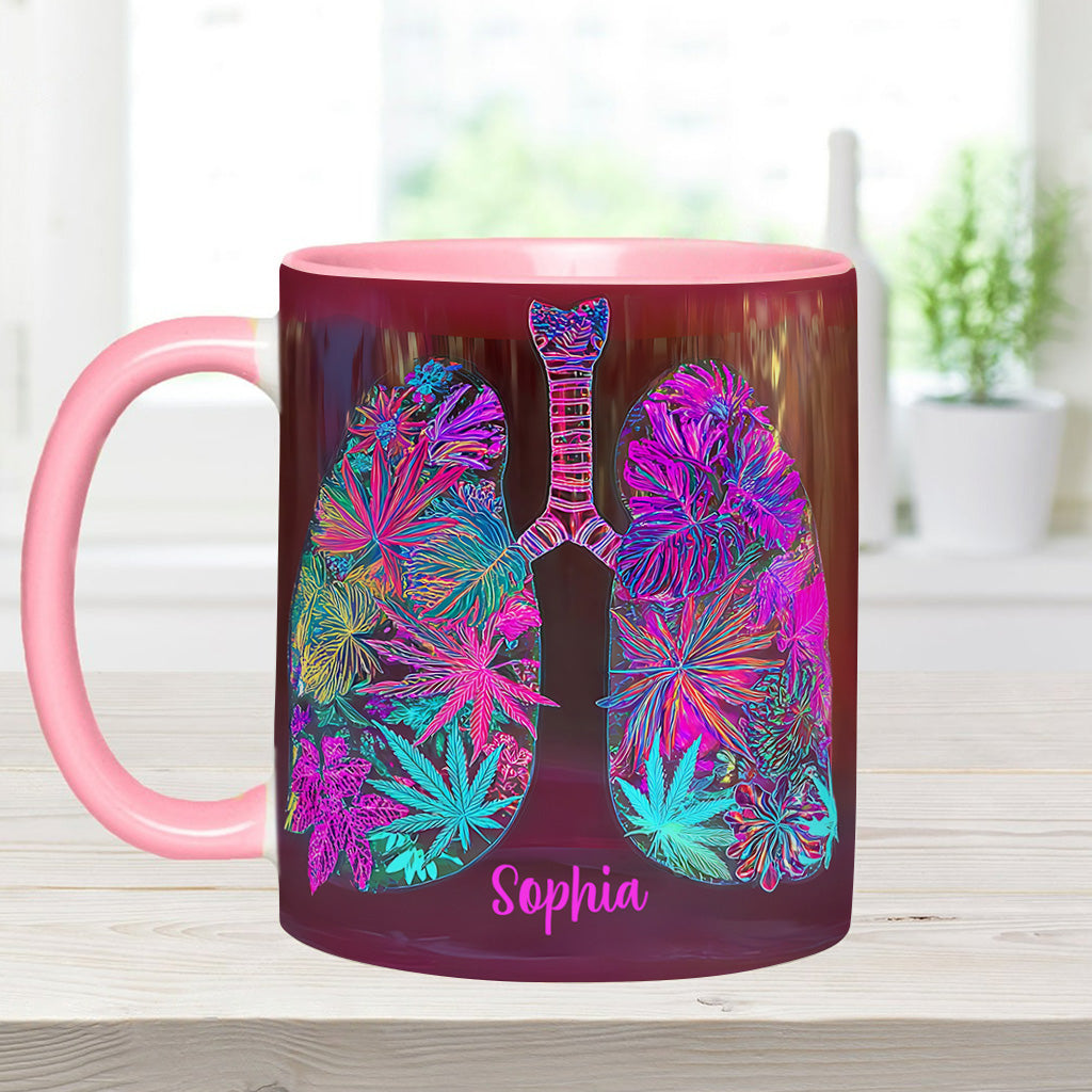 Stoner Chick Lungs - Personalisierter Weed-Akzentbecher