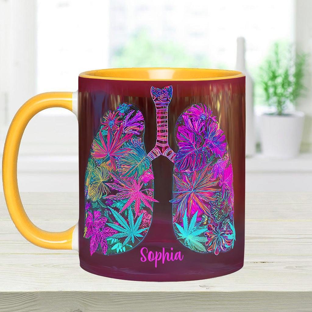 Stoner Chick Lungs - Personalisierter Weed-Akzentbecher