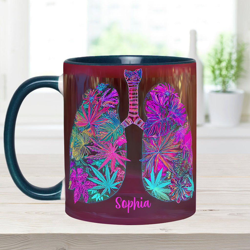 Stoner Chick Lungs - Personalisierter Weed-Akzentbecher