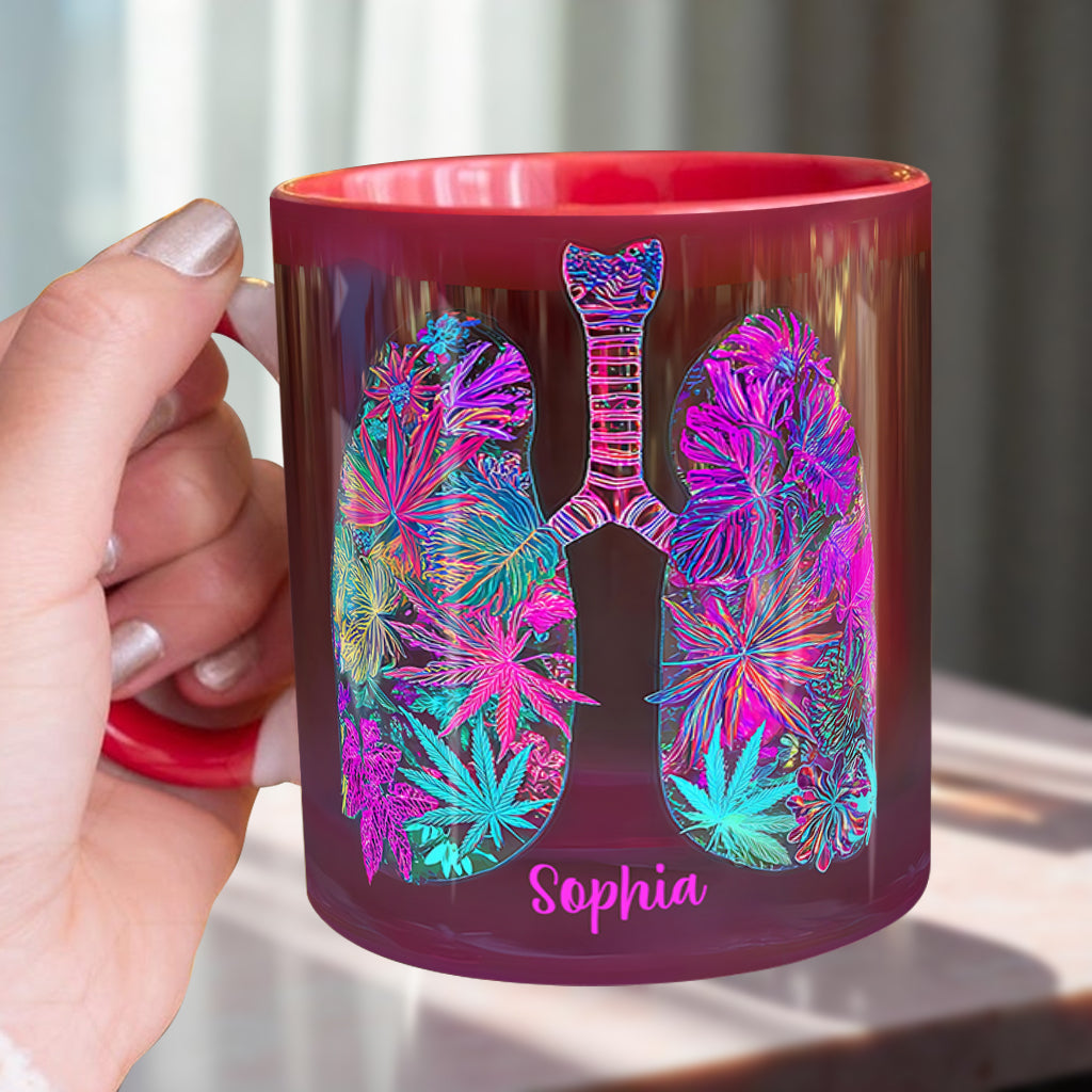Stoner Chick Lungs - Personalisierter Weed-Akzentbecher