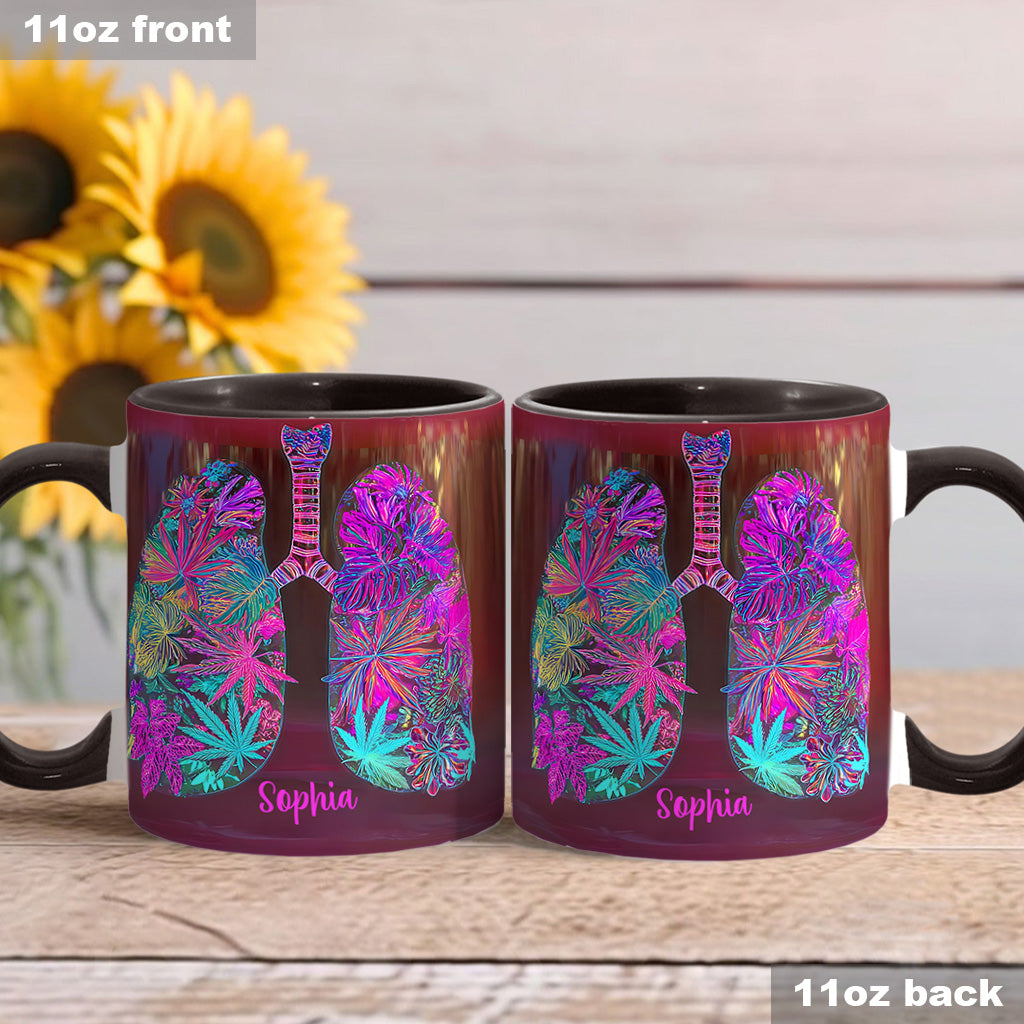 Stoner Chick Lungs - Personalisierter Weed-Akzentbecher