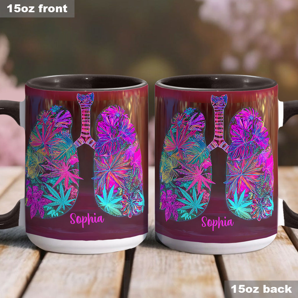 Stoner Chick Lungs - Personalisierter Weed-Akzentbecher