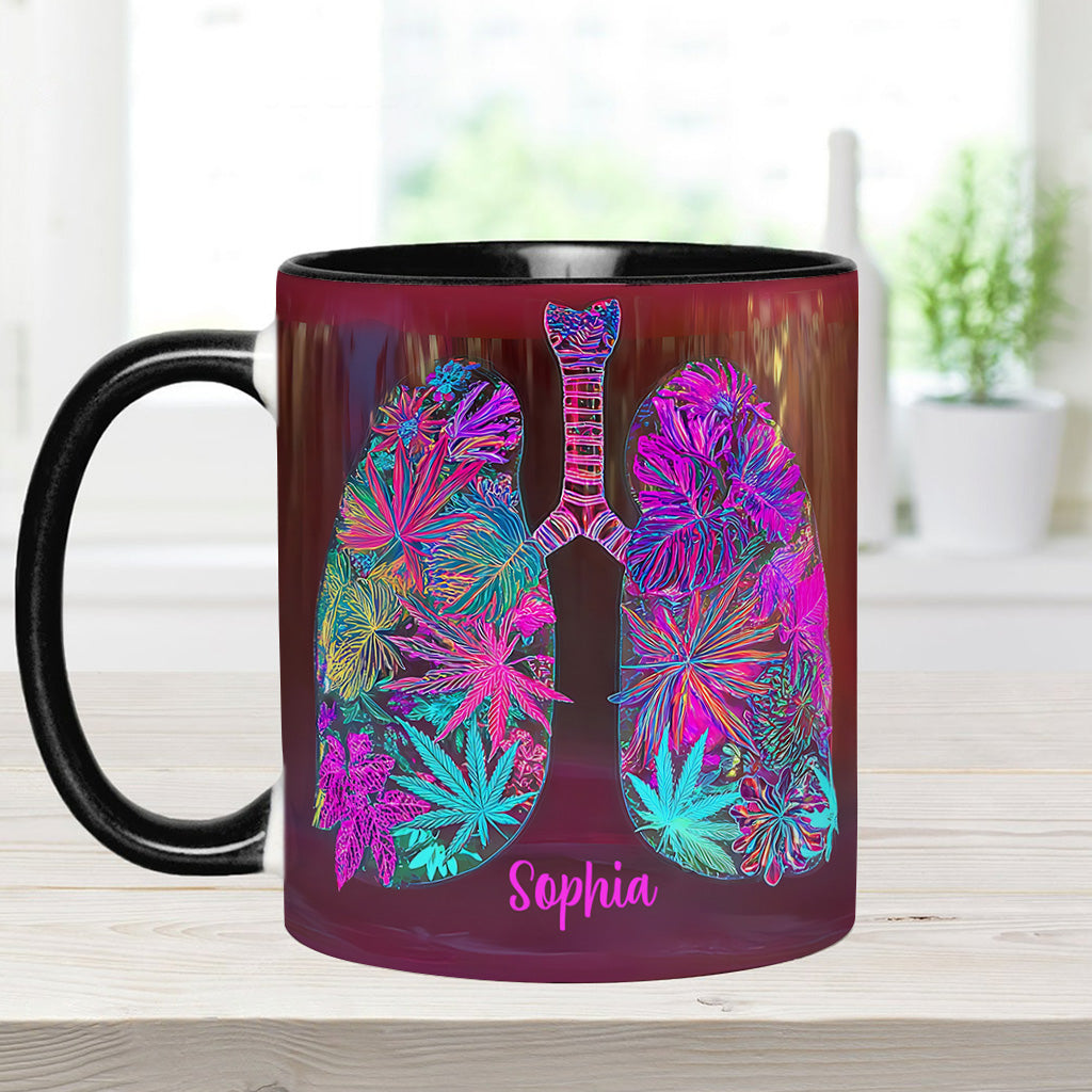 Stoner Chick Lungs - Personalisierter Weed-Akzentbecher