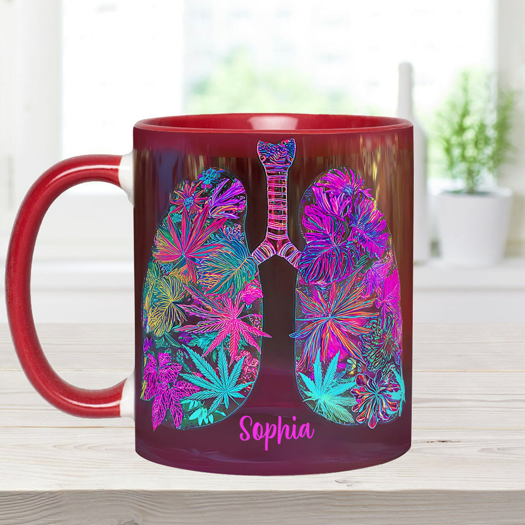 Stoner Chick Lungs - Personalisierter Weed-Akzentbecher